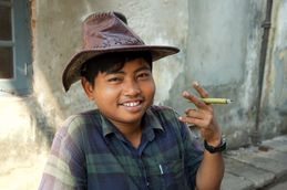 Cheroot smoking Burmese